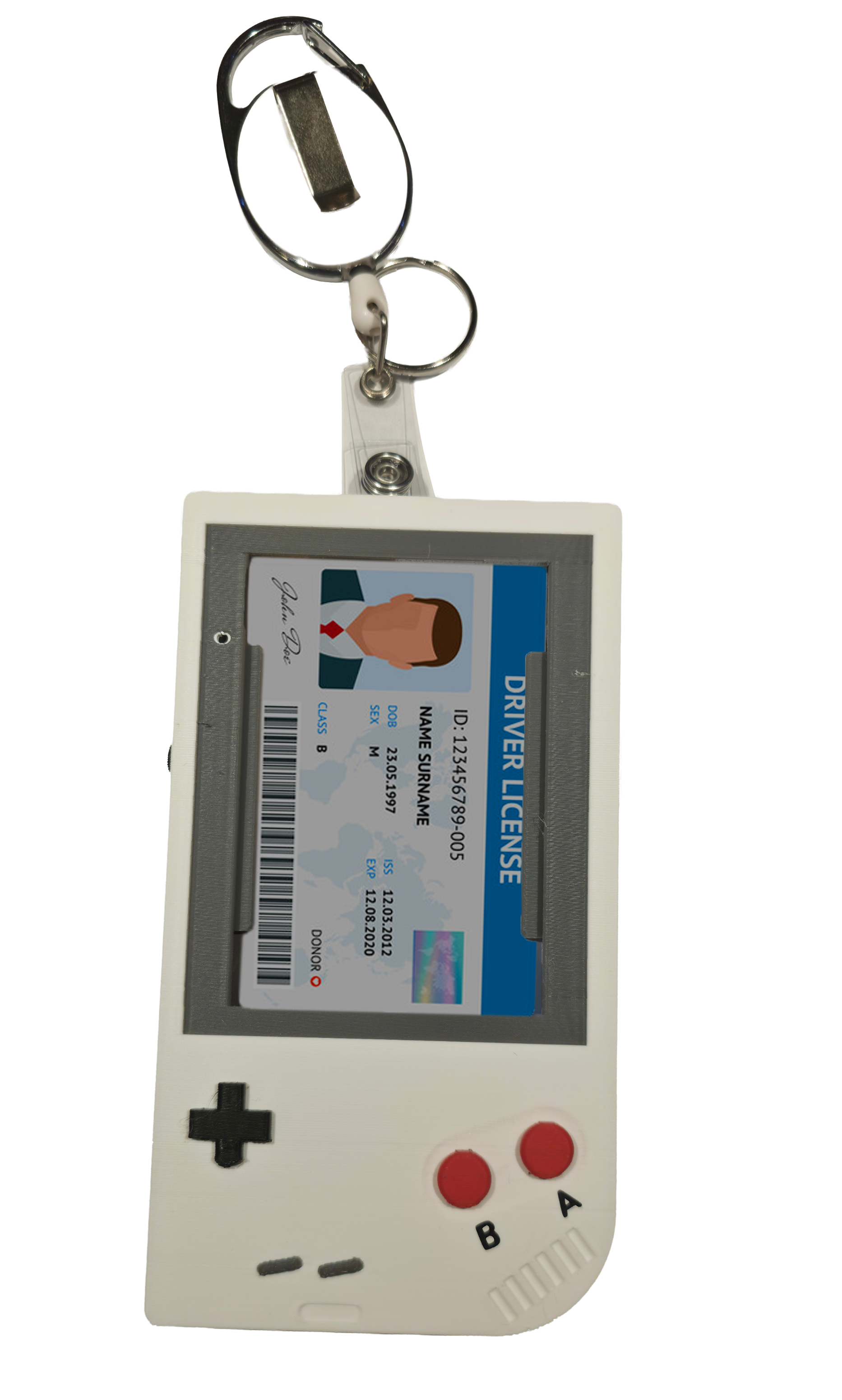 Retro Handheld Gamer ID Badge Cover